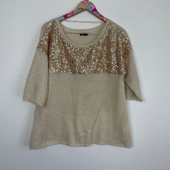 Apt. 9 shiny gold detail sweater size XL - Picture 1 of 7